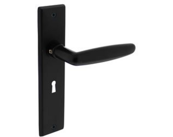 Deurkruk Sophie met schild 181x41x7mm sleutelgat 56mm