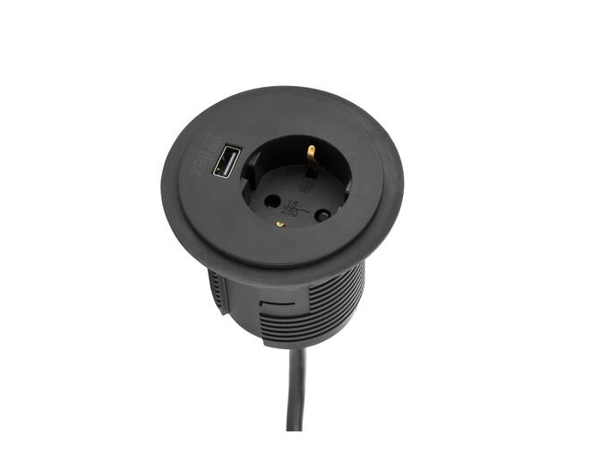 Inbouw module Power spot zwart. Met eGST Plug.