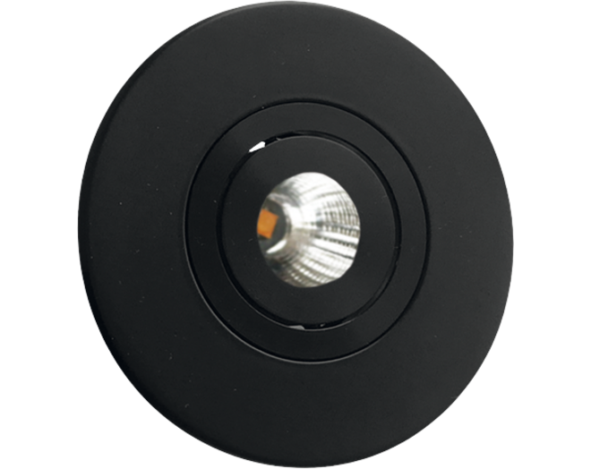 Losse spot Monza COB inbouw rond zwart kantelbaar 2700K