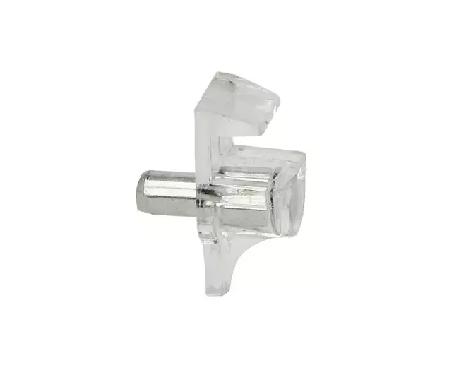 Glasplankdrager met vergrendeling stift 5mm, glasklaar