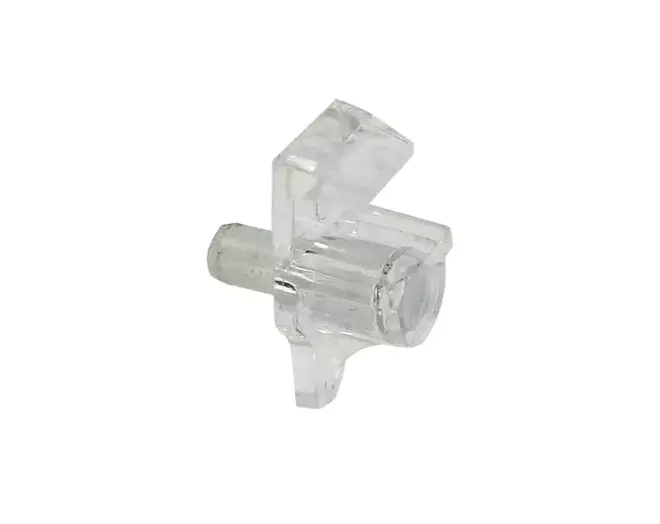 Glasplankdrager met vergrendeling stift 5mm, glasklaar