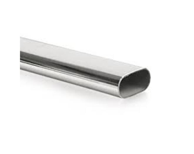 Roede 30x15mm glans chroom lengte 1200mm, dikte 0,8mm