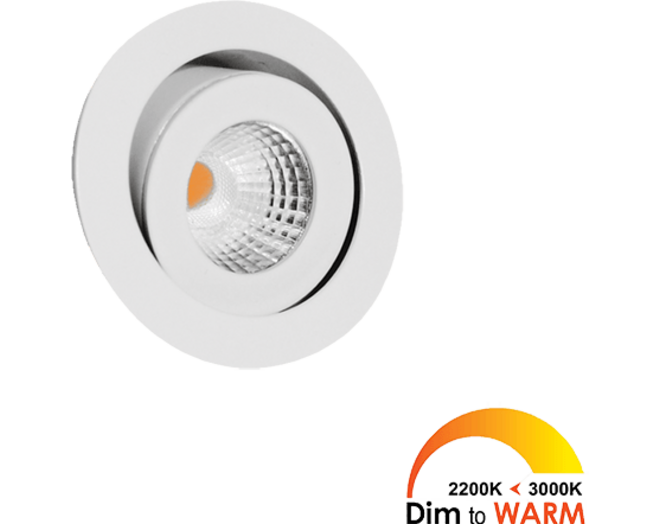 Losse spot Ancona wit  Dim to Warm 3000K-2200K