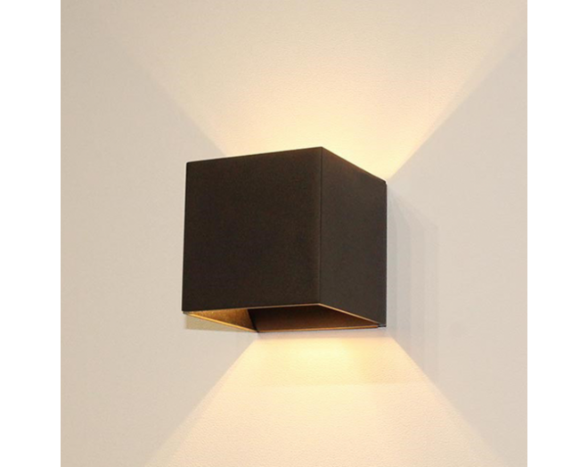 Wandlamp Madrid up/down zwart