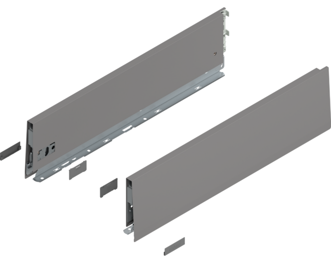 Merivobox zijkant K-hoogte, R+L, 500mm kleur: indium grijs
