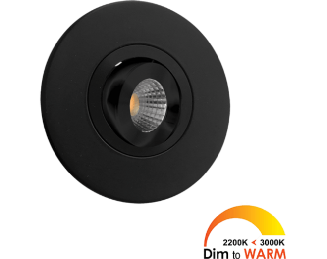 2x Monza rond zwart DTW 3000K-2200K+ 2x verl +ZigBee