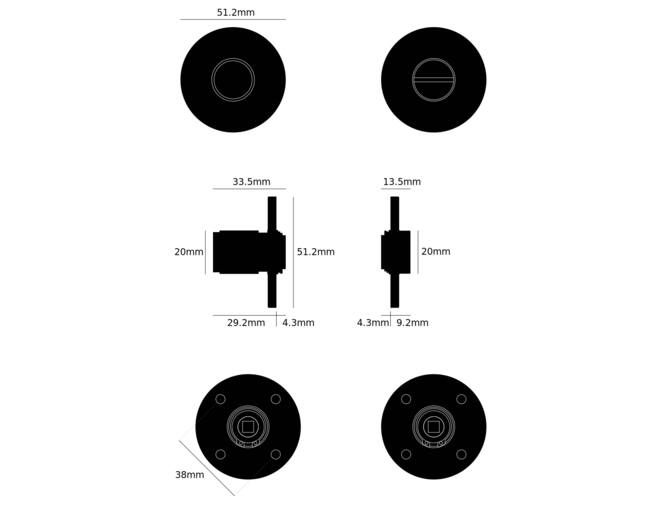 Thumbturn Lock/Cross/Brass