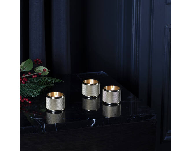 Tealight Candle Holder/Triple/Brass