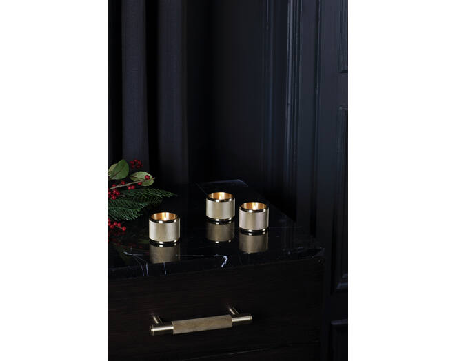 Tealight Candle Holder/Triple/Brass