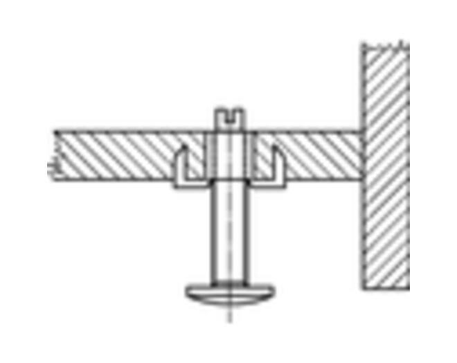Inslagmoer M8 x 15mm verzinkt