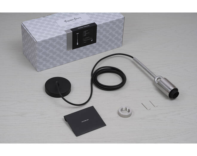Forked Pendant/Steel/Medium Steel Shade/Medium Opal Gl