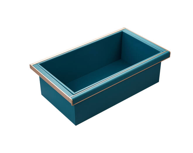 706051 B Series - Leather Clothes Basket (D) - 600mm Green