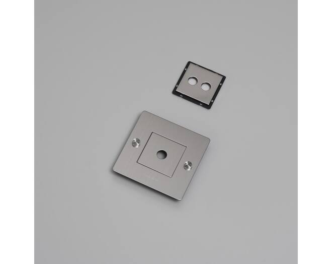 1G Wall Plate/w/ Infills/Steel