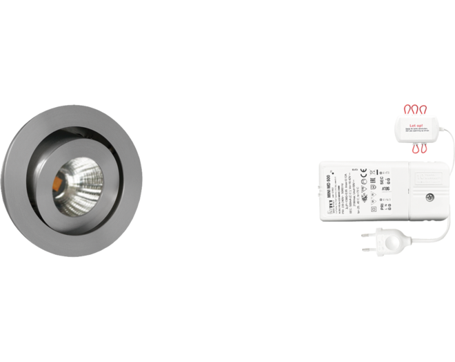 4x Ancona Alu DTW 3000K-2200K +4x verleng+Driver RL dimbaar