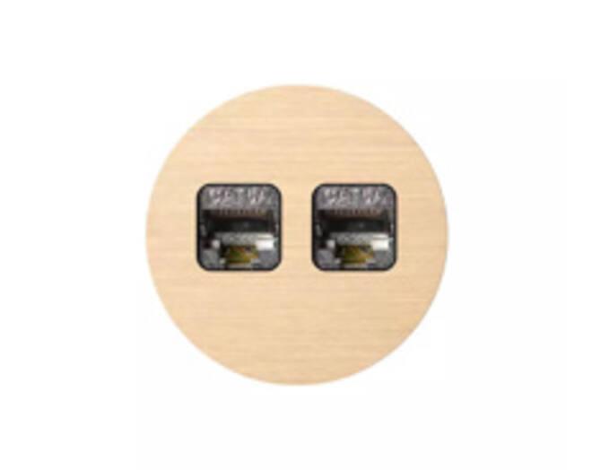 Rond 2.0 Multifit Data port  2 Keystones- s. trim - brushed