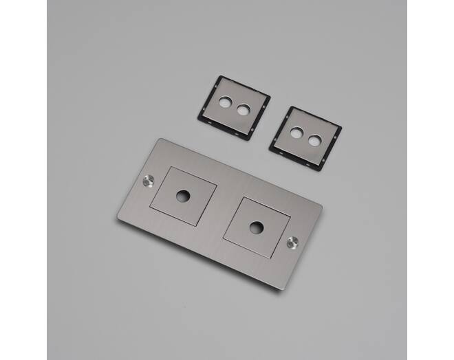 2G Wall Plate/Horizontal/Steel