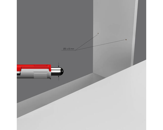 Plankdrager Lara-Sofia stift 5mm, boring 8x45mm