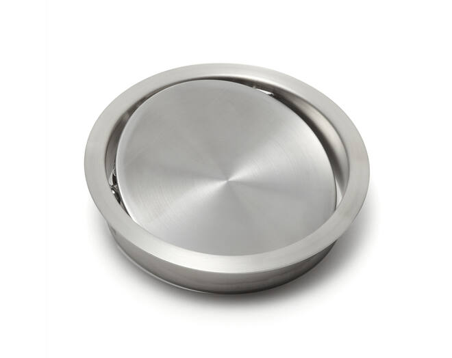 Afvaldoorlaat 170mm RVS mat met soft close deksel