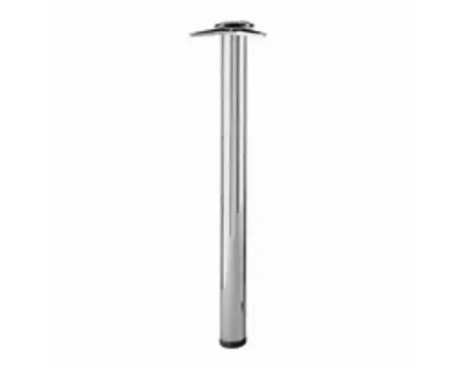 Tafelpoten 60mm 710mm dikte 0,9mm mat chroom set van 4