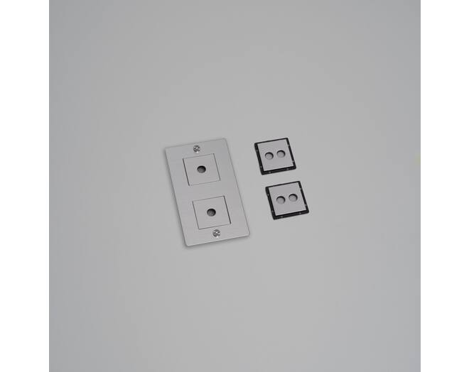 2G Wall Plate/Vertical/Steel