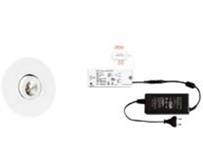 3x Monza rond wit + 3x verlengsnoer + ZigBee Driver 30W