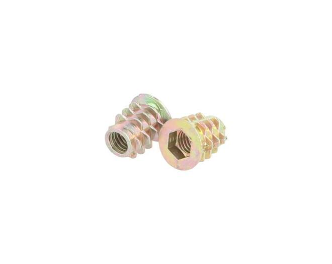 Rampabus conisch M6/12x13mm met rand, geel verzinkt, SW6