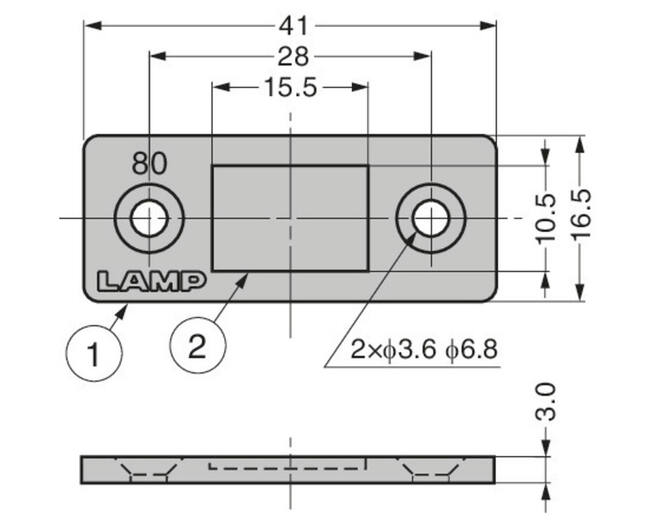 Magneetsnapper super dun 3mm dik, trekkracht 8 kilo