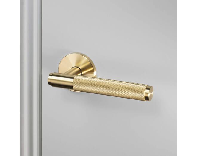 Door Handle Set/Unsprung/Cross/Brass