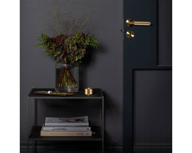 Door Handle Set/Unsprung/Cross/Brass