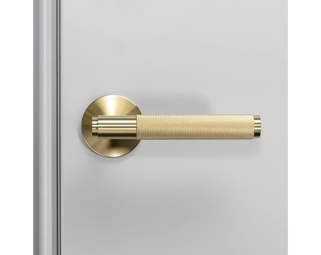 Door Handle Set/Unsprung/Cross/Brass