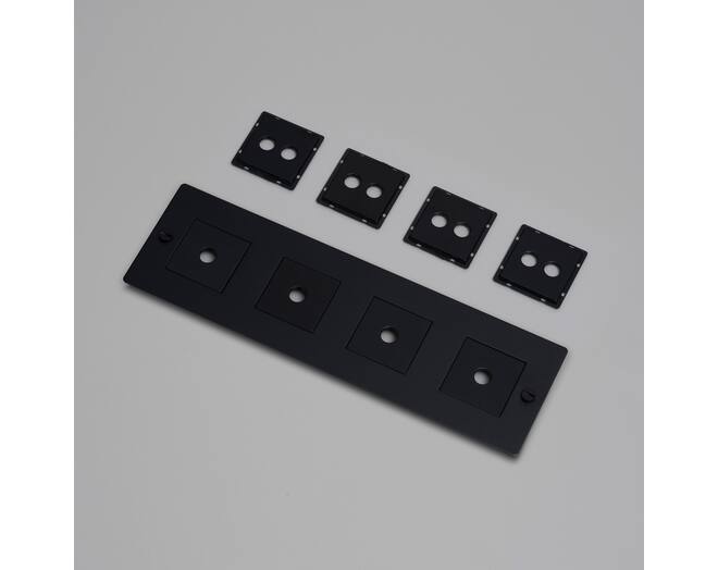 4G Wall Plate/Horizontal/Black