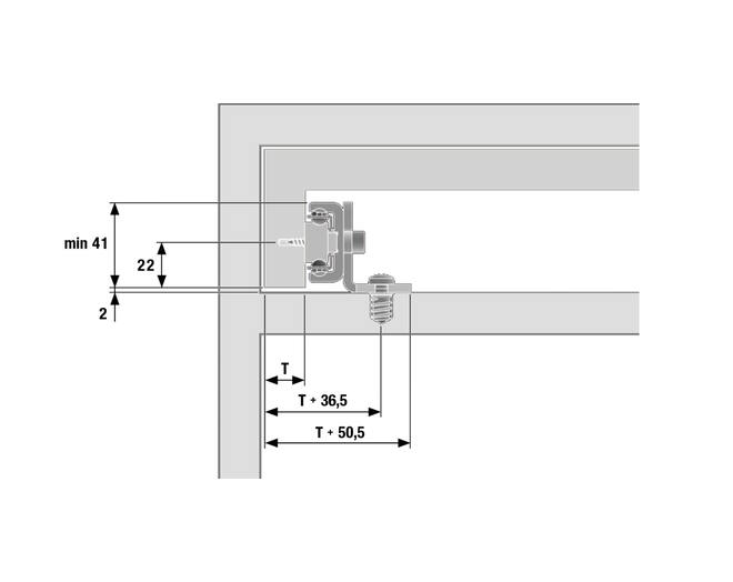 ALIANTE Werktop geleider 800mm, 559mm uittrekbaar, 110kg