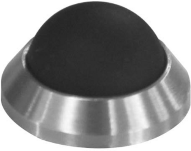 Deurstop bol ø20mm wandmontage rvs geborsteld