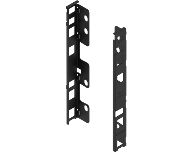 Achterwandhouderset Legrabox, C- hoogte. Carbon zwart