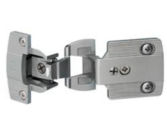 Scharnierarm dubbel 12,5mm opleg bij 19mm zijde vernikkeld