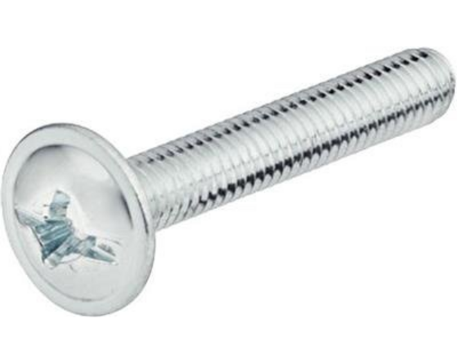 Metaalschroef M4x25mm kruiskop verzinkt VE=1000 stuks