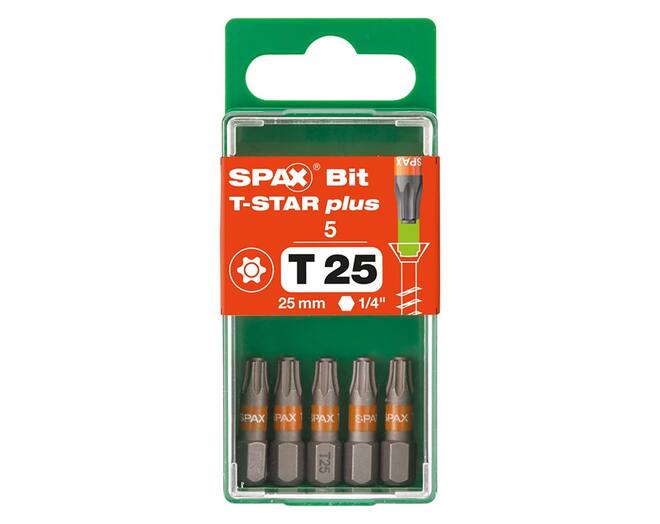 SPAX Bit T-star plus T25 25mm S 5 St.