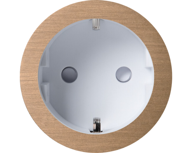 Rond 2.0 Socket F - s. trim - light bronze - white cup