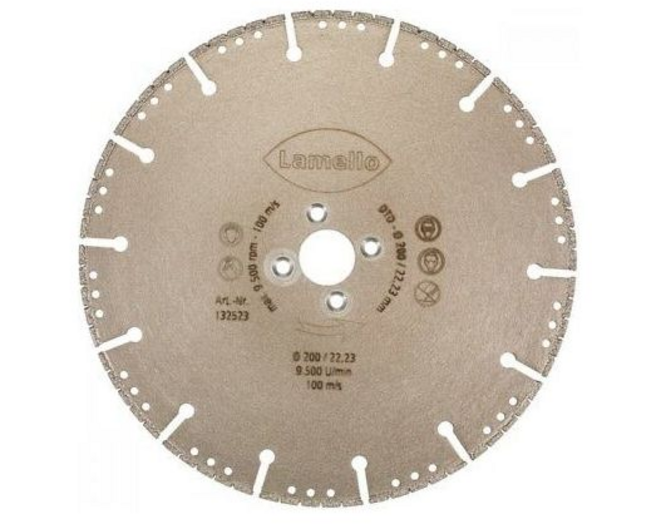 Diamant zaagblad ø200x2,6x22mm, diepte 68mm