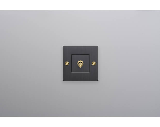 EU 1G Toggle Switch/w/out B+P Logo/Smoked Bronze