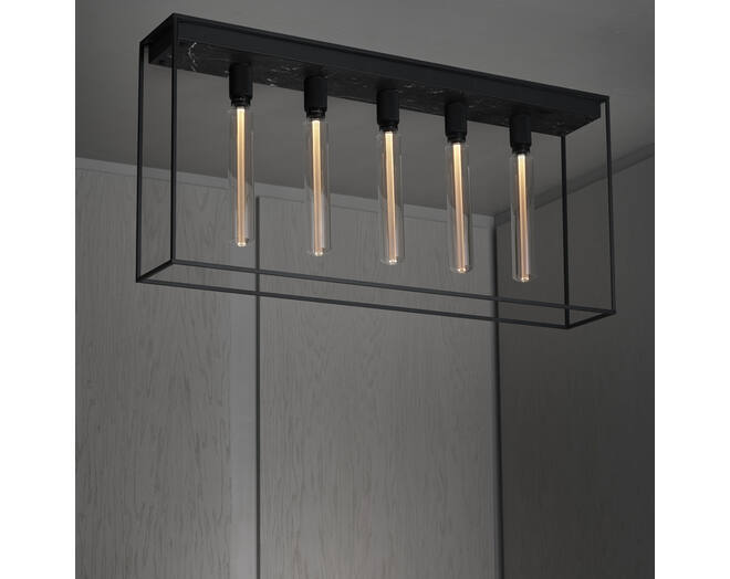 Caged Ceiling Light 5.0/Black Marble