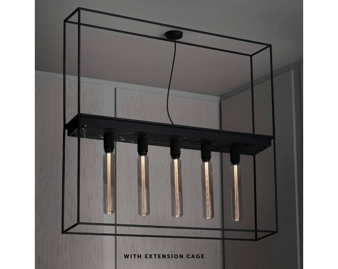 Caged Ceiling Light 5.0/Black Marble