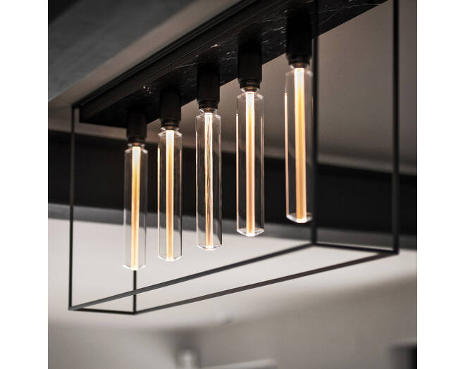 Caged Ceiling Light 5.0/Black Marble