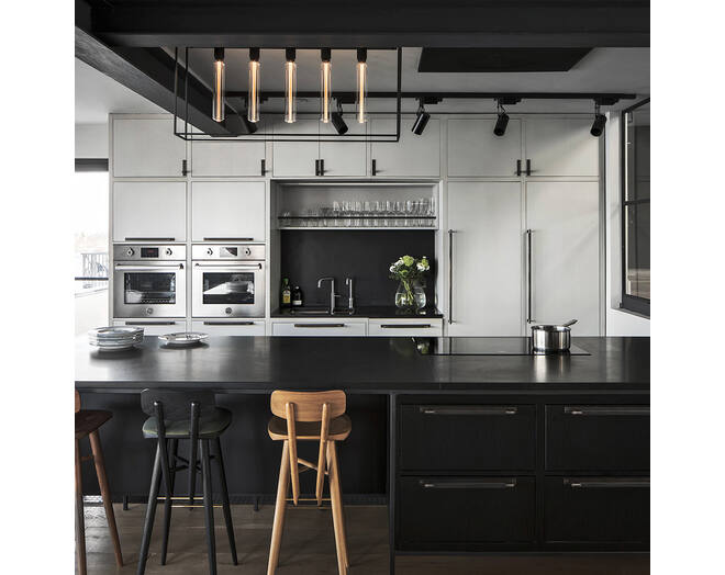 Caged Ceiling Light 5.0/Black Marble