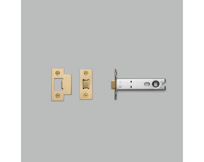 Tubular Latch/For Door Knob/82Mm Backset/Brass