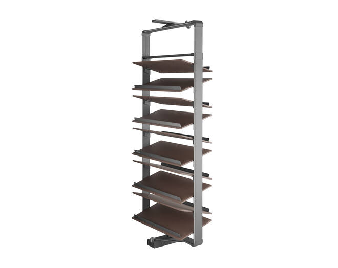 703593 B Series - Rotating Shoe Rack - 8 layers Brown