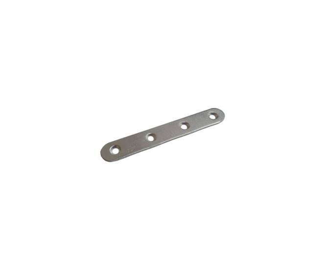 Verbindingsplaat 78x15mm dikte 1.8mm, verzinkt, afgerond