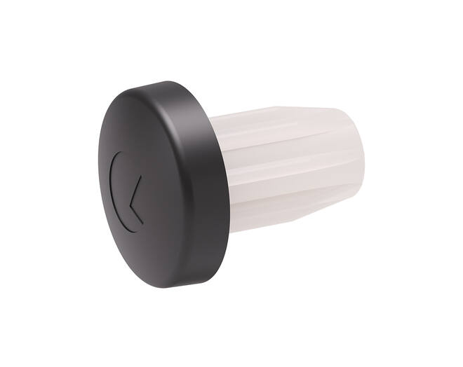 Deurbuffer stift 5mm, schotel 8mm x 2,5mm dik antraciet