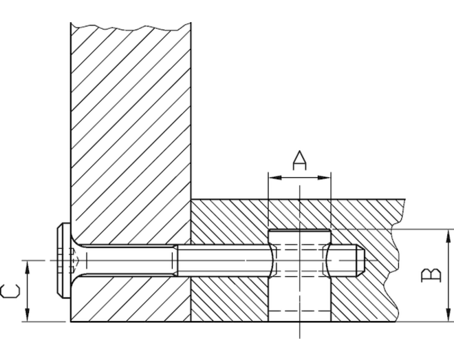Klobe M6/10x17 verzinkt