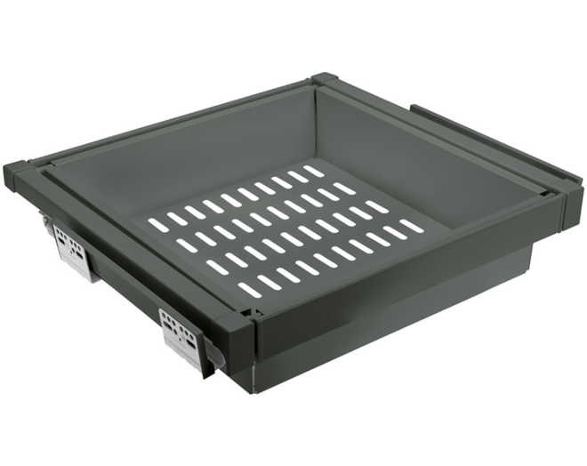 Garderobemand, metaal, 600 mmSOFT-CLOSE, antraciet